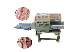 Best 800kg/h Industrial Meat Slicer Automatic Frozen Sausage Bacon Beef Mutton Cutting Machine wholesale