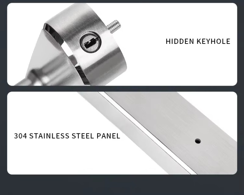 Handle Electronic Security Smart Aluminum Sliding TT Hotel Door Lock System