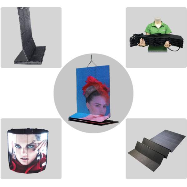 Slim Folding High Definition LED Display Flexible Video Screen For Stadium Music Show