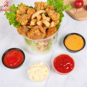 China Mini Round 0.5OZ Disposable Plastic Cup For Dipping Sauce on sale