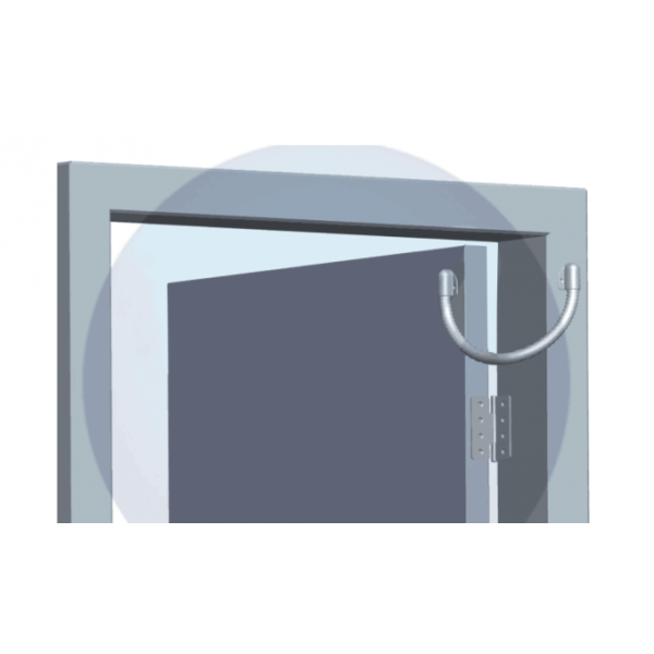 Zinc Alloy Head Access Control Cable Stainless Steel Door Loop 400mm Inside Diameter 10mm
