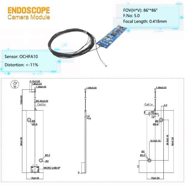 3.9mm Endoscope Camera Module