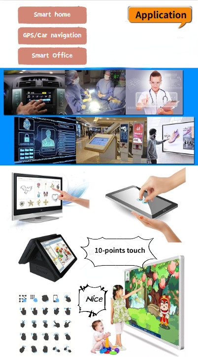 Customize Multi-touch capacitive Touch Screen panel waterproof anti-glare LCD Monitor with VGA HDMI interface TFT LCD for tablet pc commerical display