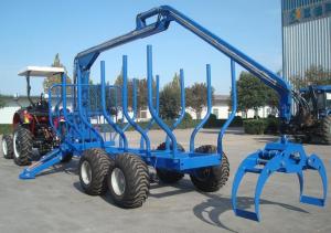 China 50hp 3t Tractor Log Trailer With Crane Farm Tractor Attachments on sale