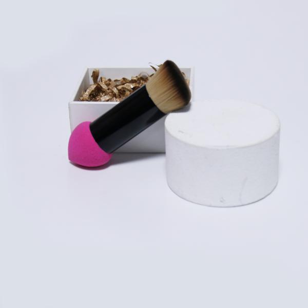 Double Ended Face Blending Foundation Brush Beauty Sponge Applicator