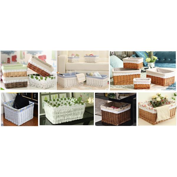 wicker storage baskets with mat square shape customize dimension water cleaning