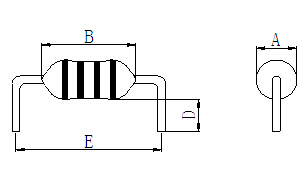 0.22uH 400mA 0.4Ohm 25.2MHZ Wireless Charger Coil , Epoxy Coated Choke Axial Fixed Inductor Colour Code 2.8x4.8mm