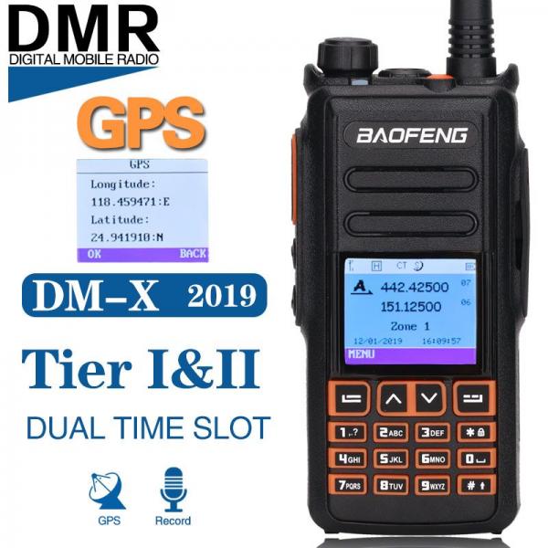 Baofeng DM-X GPS Record Dual Band Dual Time Slot Tier 1&amp;2 Tier II DMR Digital/Analog Upgrade of DM-1702 Digital Walkie Talkie