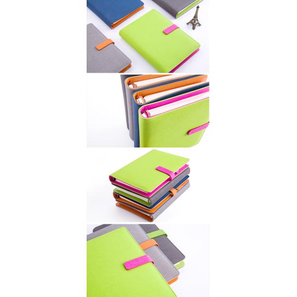 High quality colorful cover optional PU leather hardcover ring binder planner