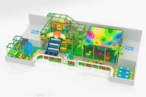 China 4 Slides Commercial Indoor Playground Equipment Jungle Themed 200m2 on sale