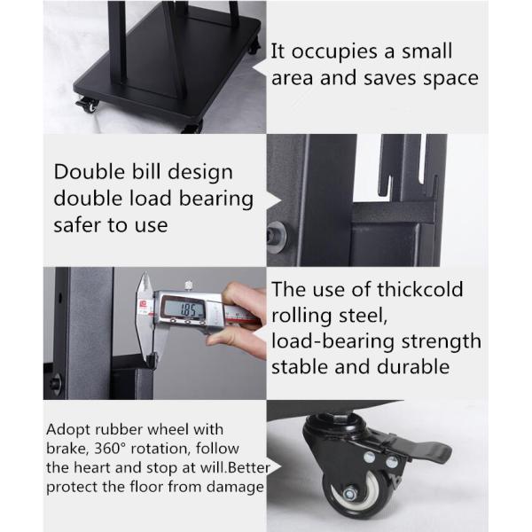 TV Mobile Bracket Conference Room LCD Monitor Lift Floor Large Screen Display Bracket Cart
