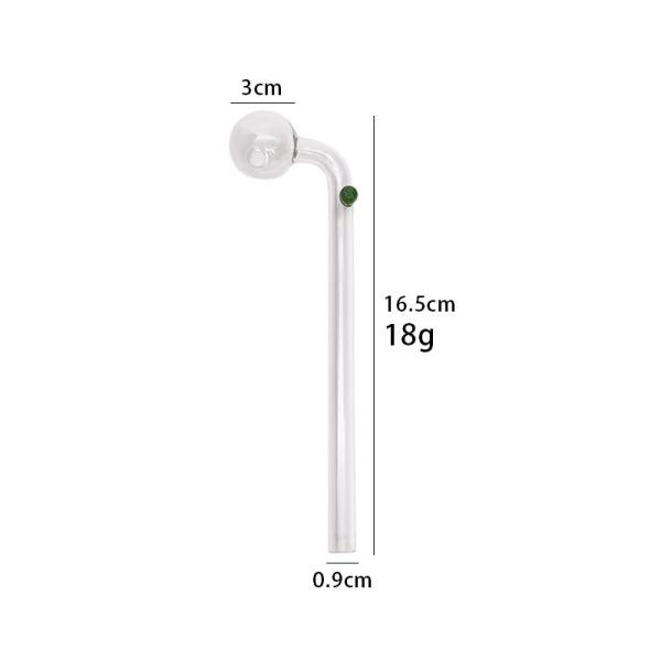 Inhale Elbow Transparent Borosilicate Glass Smoke Pipe