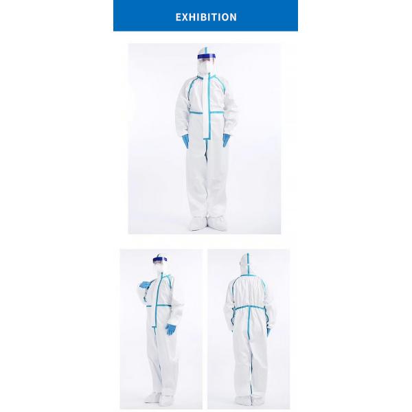Against Viruses Disposable Medical Coverall Safety Suit Moisture Permeable
