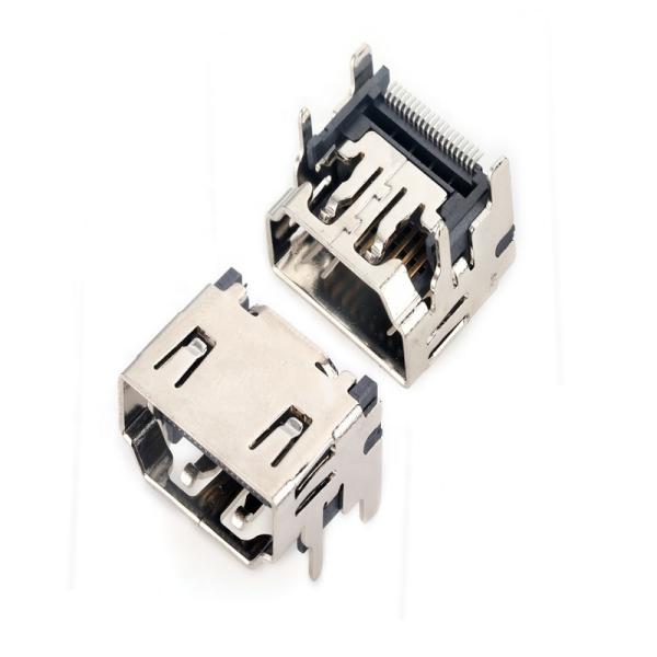 Cheap 19 Pin Mini DP To HDMI Cable Connectors Adapter Type C Horizontal Socket Connector for sale