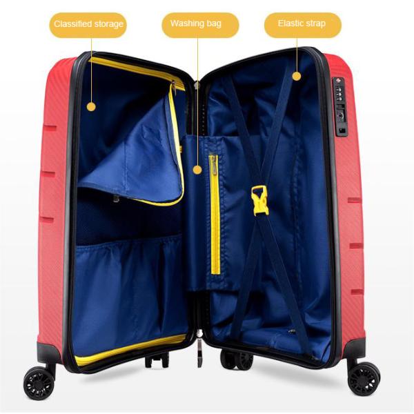 Lightweight Polypropylene Trolley Bag Stylish Hard Cover Suitcase Set 40-135litres