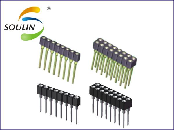 Cheap Single Row Straight L17.8 Round Pin Header Connector 2.54mm Pitch for sale