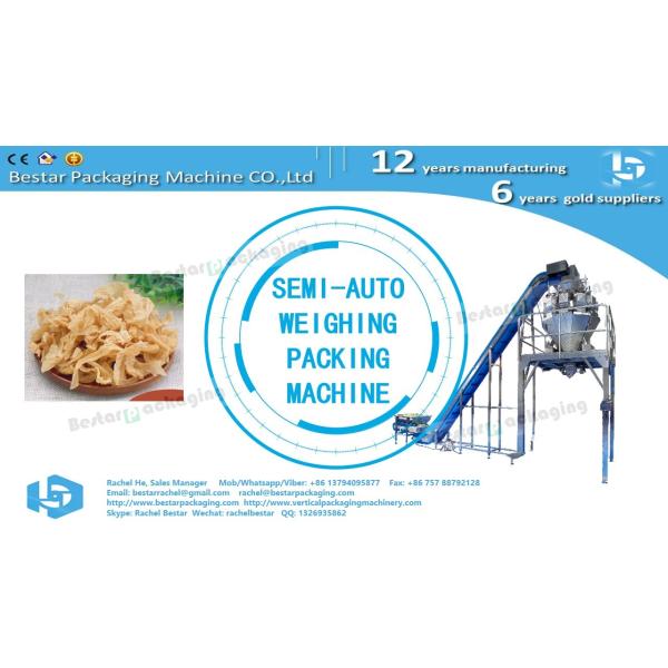 Semi-auto weighing packing machine for dried bean curd, dried tofu
