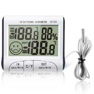 Best Temperature Humidity 2.9&quot; LCD Indoor/Outdoor Digital Thermometer Hygrometer Meter w/Wired wholesale
