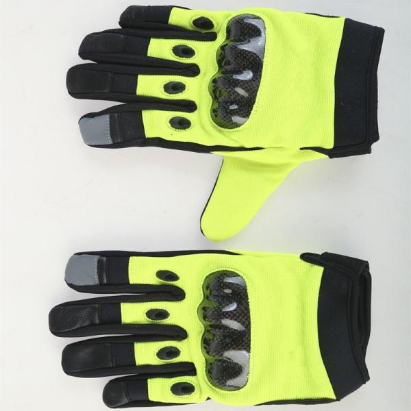 High Visibility Waterproof Riding Gloves 100% Polyester Plain Dyed Pattern