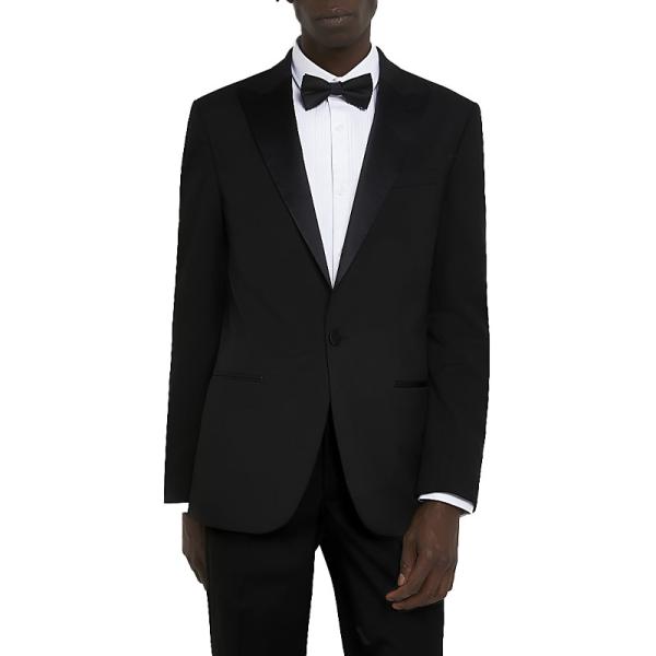 Custom Mens Tuxedo Suit Fashion Slim Fit Black For Special Occasion Formal Wear 2PCS