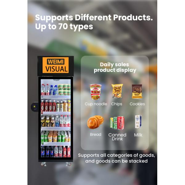 Smart Fridge Vending Machine with Digital Vending Capabilities and Advanced Cooling Technology