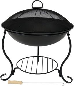 China Steel Brazier Bowl - Black Outdoor Wood Burning Fire Pit Wood Stove Patio Fireplace on sale