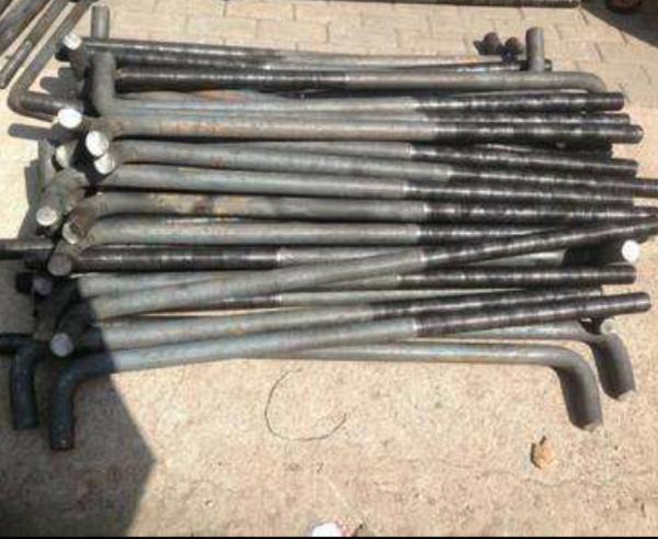 Cheap L Shaped Foundation Anchor Bolts , Holding Down Bolts Carbon Steel For Concrete M24 M36 for sale