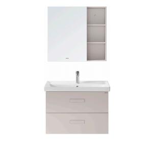 China Wall Hung PVC Bathroom Cabinet , Multilayer Board Wash Basin Mirror Cabinet on sale