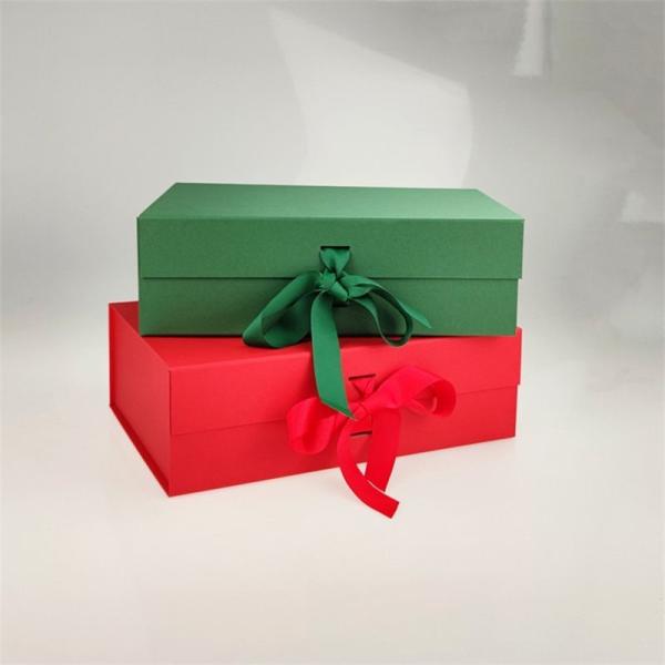 Cheap Folding Magnetic Cardboard Paper Gift Box With Ribbon Handle For Jewelry Cuttery Flatware for sale