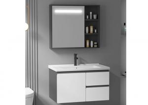 China Luxury Floating Bathroom Vanity Supplier Mirror Cabinet Modern Matte White Wall Mounted Bathroom Vanity Set on sale