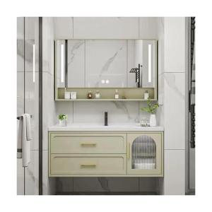 Best Customized Designs YALIG Design Wall Hung Plywood Bathroom Cabinet for Hotel Projects wholesale