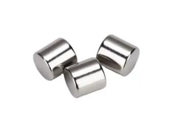 Cheap Powerful Diametric Cylinder Magnets N52 Silver Coating Sample Available for sale
