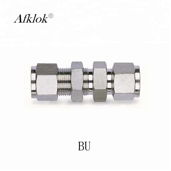 Cheap Stainless Steel 1/4" 3/8" 1/2" 3/4" bulkhead compression type tube fitting for sale