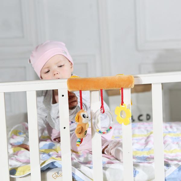 Cheap Singring Baby Pram Crib Elephant Activity Spiral Plush Toys for sale