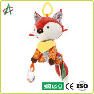 Best 25cm Baby Plush Rattle Cute Fox Music Playing EN71 Standard wholesale
