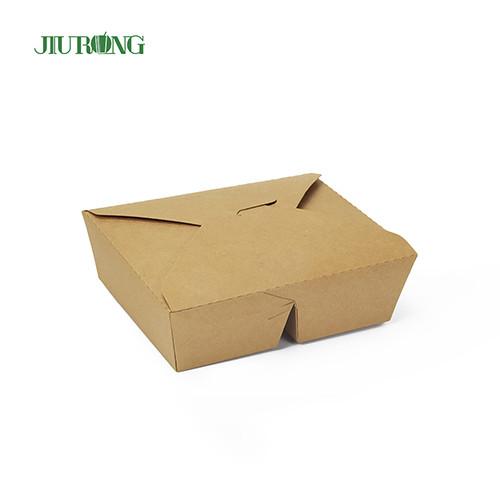Cheap ECO Friendly Biodegradable Paper Container Box 800ml Custom Logo for sale