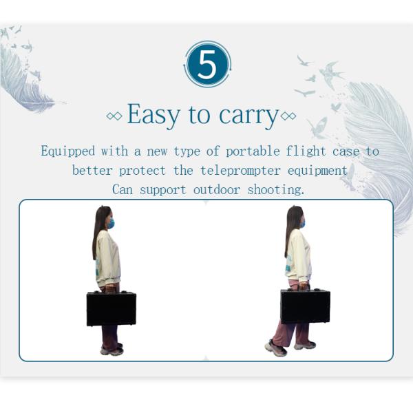TY-330 TYSTVideo Tablet Teleprompter Flight Case and Remote for High Light Transmittance