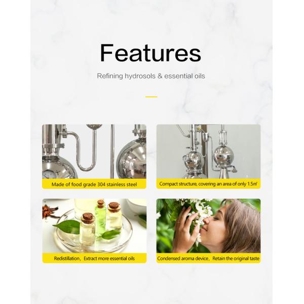 10L Ginseng Essential Oil Steam Distillation Machine for Vanilla Extract Customizable and Versatile