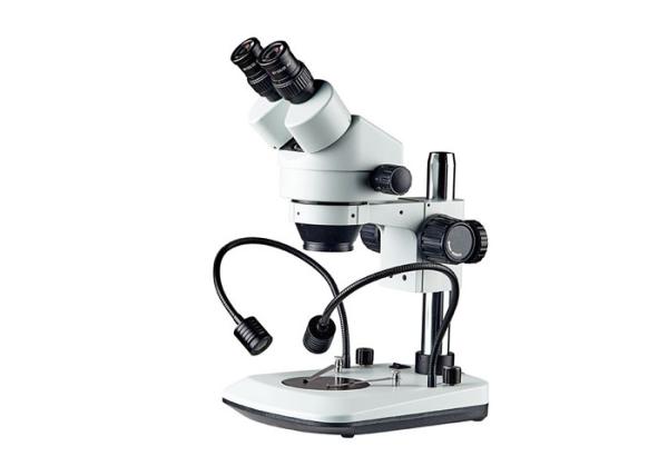 Cheap Stereo Zoom Microscope , Stereo Binocular Microscope With Goose Light for sale