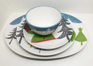 China Platter Dinner Plate And Salad Bowl Set Ceramic Houseware Of 4 Dinner Set For Christmas on sale