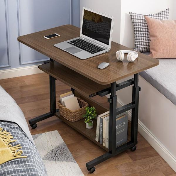 Over Bed Table Adjustable Height Portable Desk Laptop Home Office Computer Workstation for Reading Eating
