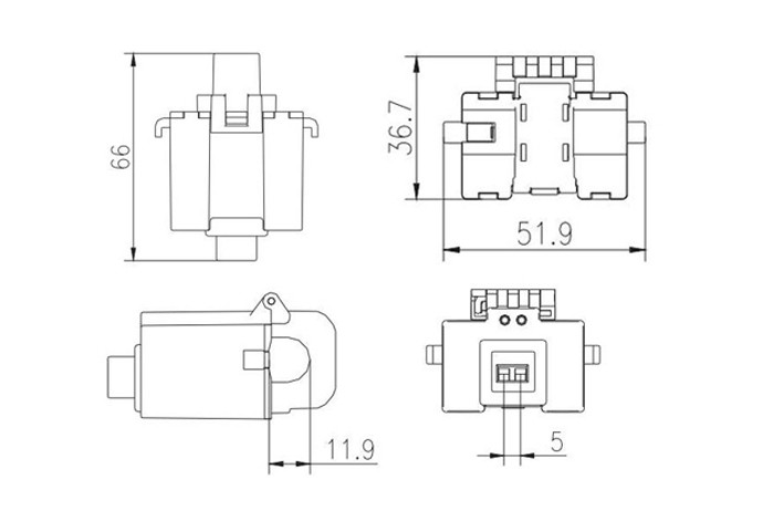 Mean to Measure Open Core CT M bus Leakage Current Clamp Sensor AC DC Current Sensor