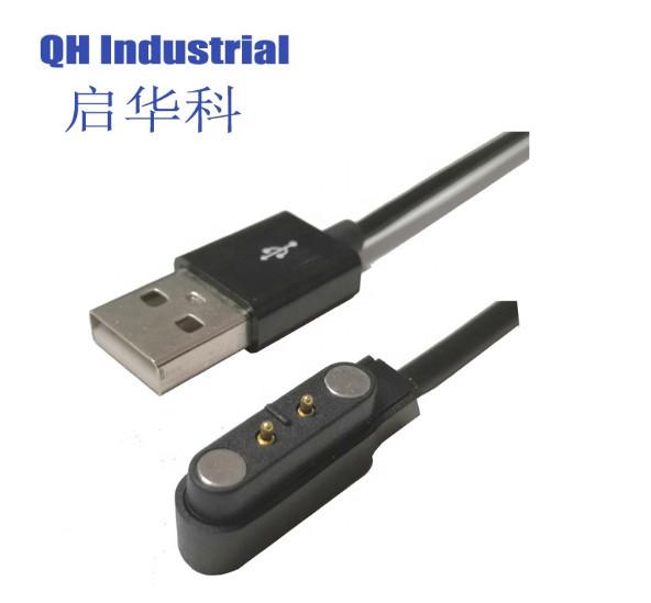 Cheap Magnetic Connector Smart Watch Magnet Pogo Pin Charger Cable Fast Charging 2 Pin 4.0mm 12V IP67 Usb Printer Cable for sale