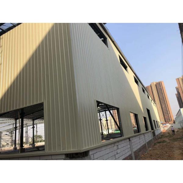 Rigid Building Steel Structure , H Section Frame Steel Structure For Worshop