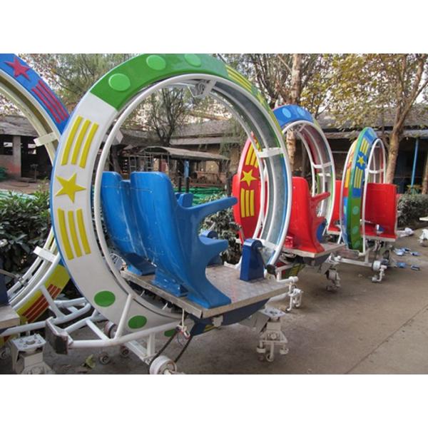 Multi Color UFO Cycle Monorail Ride , Track Car Model Roller Coaster Attractions