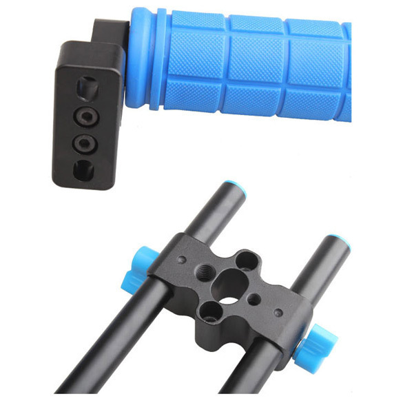 New DSLR camera cage RIGS for Canon Dslr 5D MARK II III 7D with 15mm guide rail