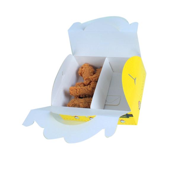 Ivory Borad Anti Oil BOPP Sealable Fried Chicken Box Varnishing