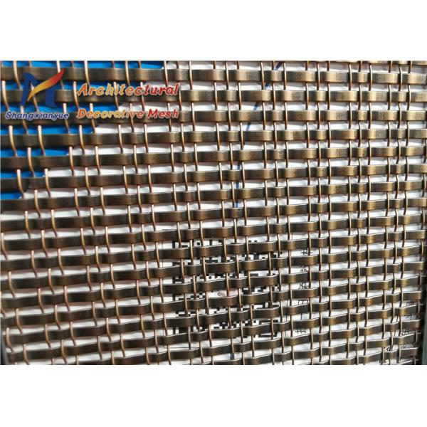 Arc Frame Decorative Architectural Woven Wire Mesh Electrolytic Polishing Crimped