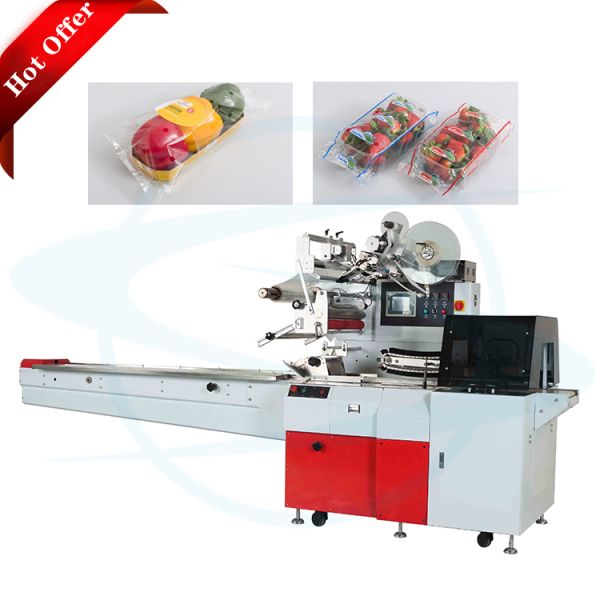 Fresh Frozen Salad Fruit Food Vegetable Packing Machine Horizontal With Tray