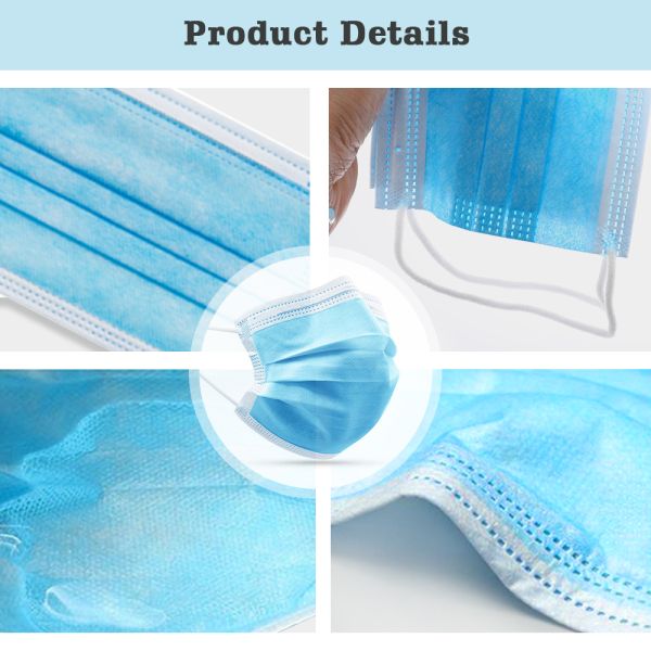 Medical Disposable Surgical Mask Doctor Nurse Breathing Face Mask With Ear Loop